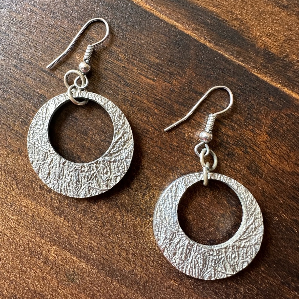 Aitkens Pewter Arctic Hoop Earrings